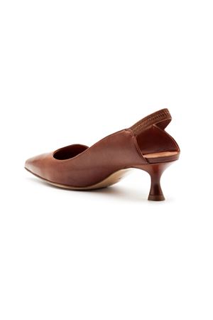 Décolleté slingback in pelle marrone liscia MARA BINI | S158CORTECCIA